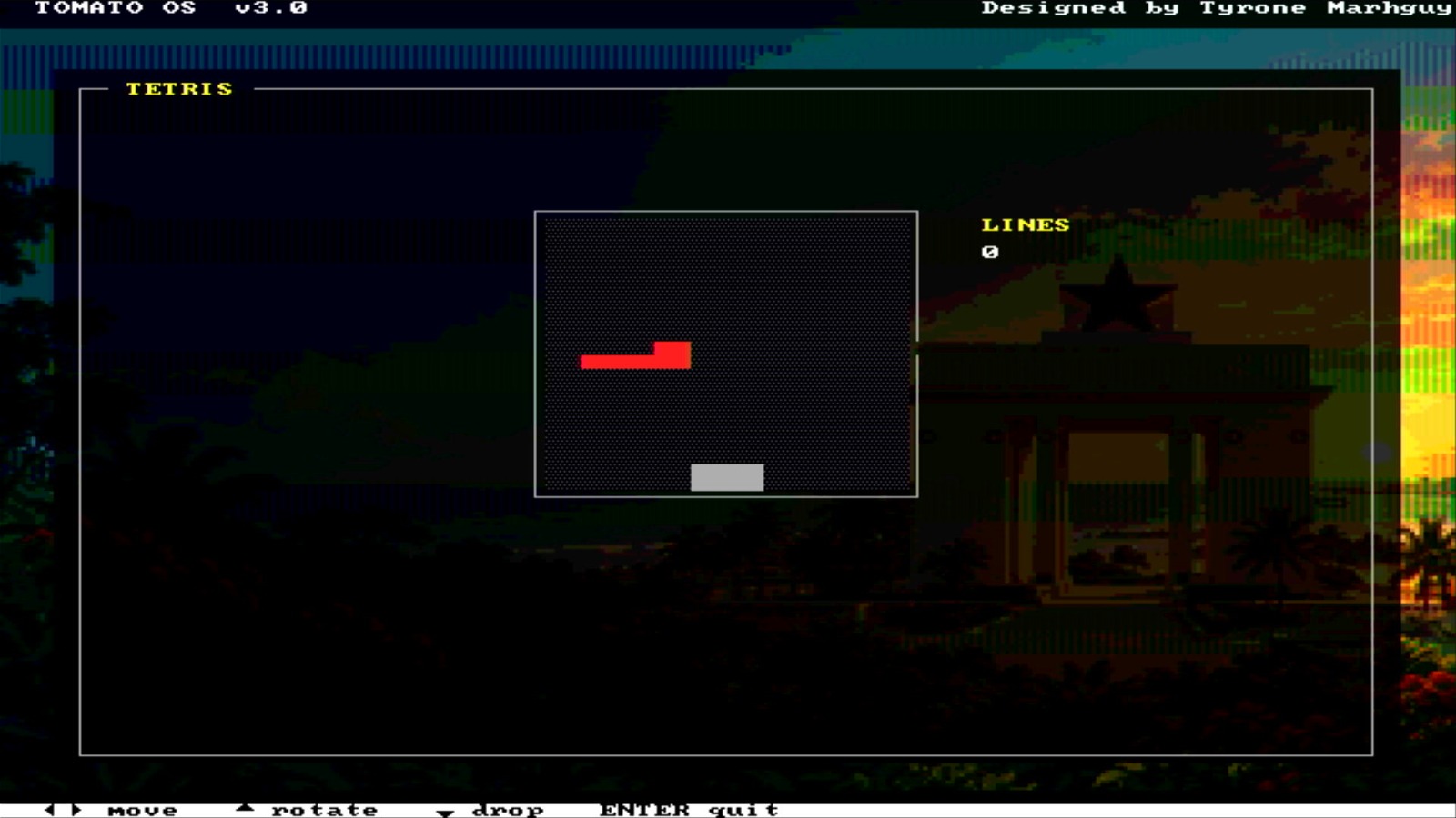 Tetris on Tomato OS