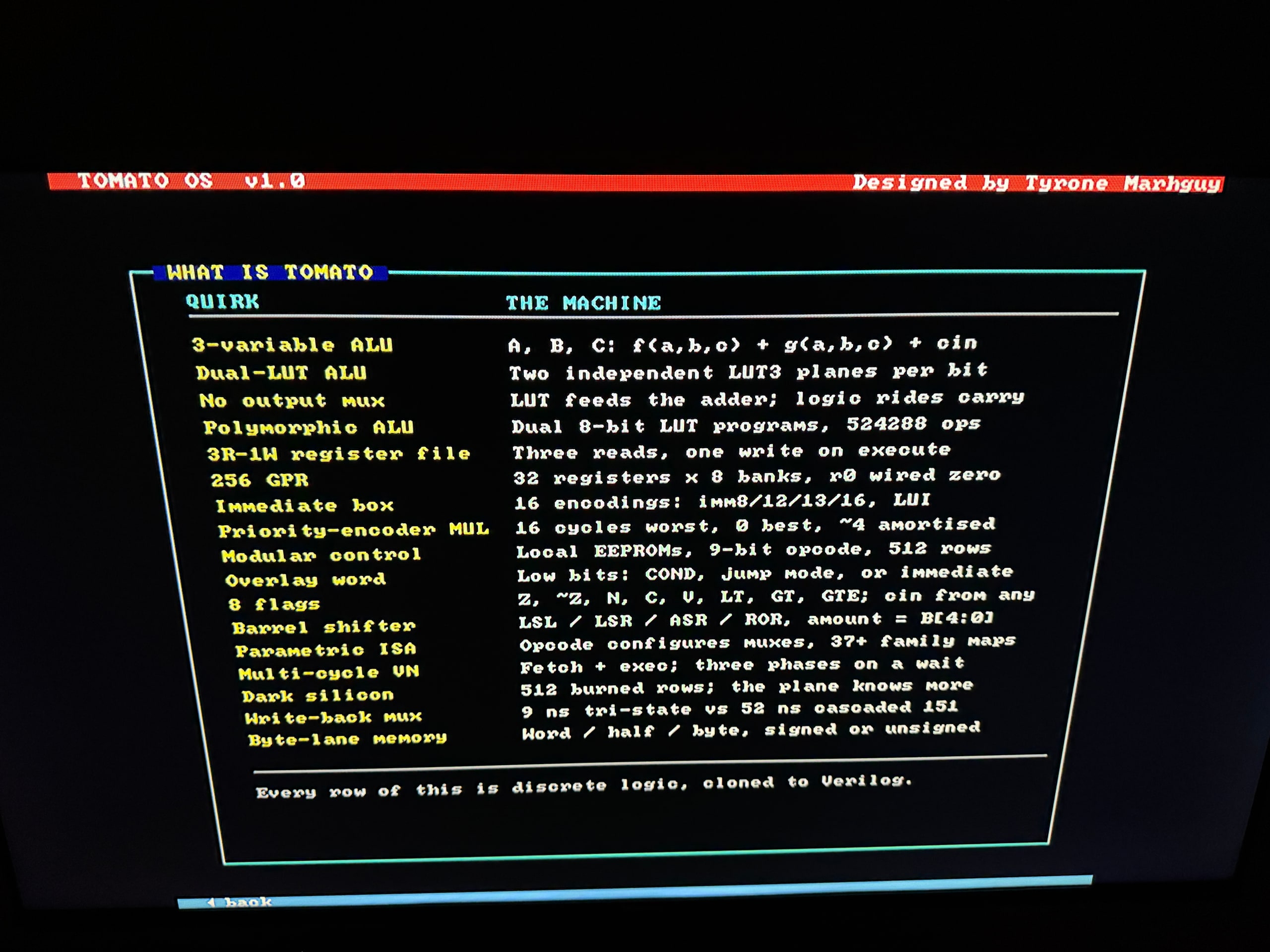 What is Tomato screen